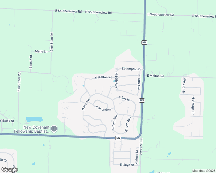 map of restaurants, bars, coffee shops, grocery stores, and more near 6009 North 9th Avenue in Ozark