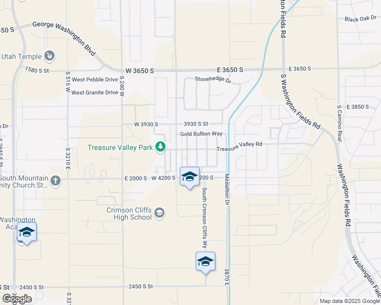 map of restaurants, bars, coffee shops, grocery stores, and more near 4065 Priceless Way in Washington