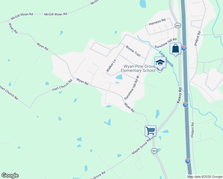 map of restaurants, bars, coffee shops, grocery stores, and more near 1485 Wyan Road in London