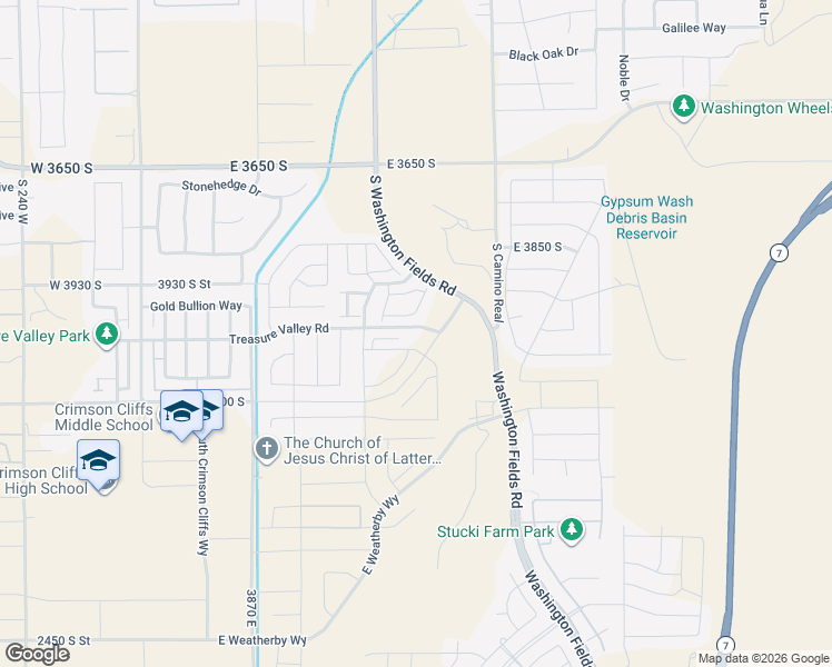 map of restaurants, bars, coffee shops, grocery stores, and more near Treasure Valley Road in Washington