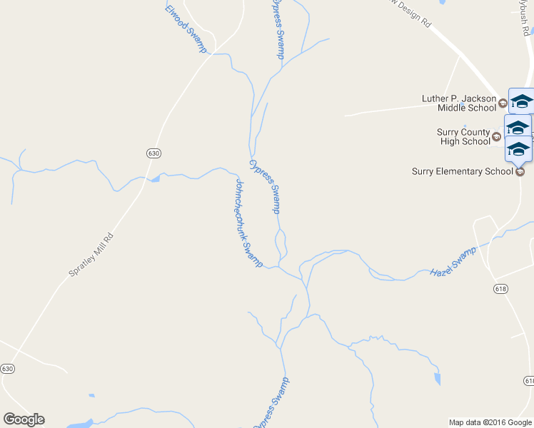 map of restaurants, bars, coffee shops, grocery stores, and more near 2126-2516 Spratley Mill Road in Dendron