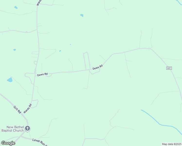 map of restaurants, bars, coffee shops, grocery stores, and more near 6629 Dews Road in Hurt