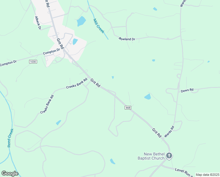 map of restaurants, bars, coffee shops, grocery stores, and more near 3169 Grit Road in Hurt