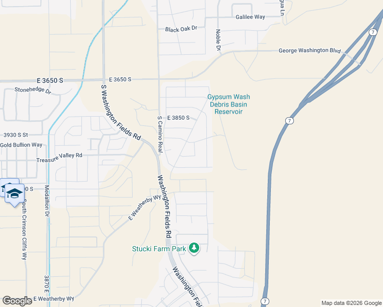 map of restaurants, bars, coffee shops, grocery stores, and more near 1021 East 4040 South in Washington