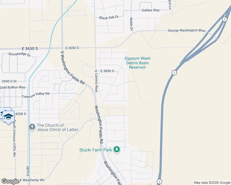 map of restaurants, bars, coffee shops, grocery stores, and more near 1021 East 4040 South in Washington