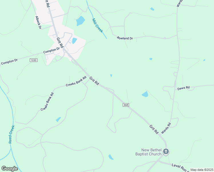 map of restaurants, bars, coffee shops, grocery stores, and more near 3153 Grit Road in Hurt