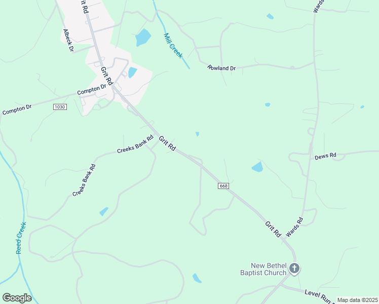 map of restaurants, bars, coffee shops, grocery stores, and more near 3153 Grit Road in Hurt
