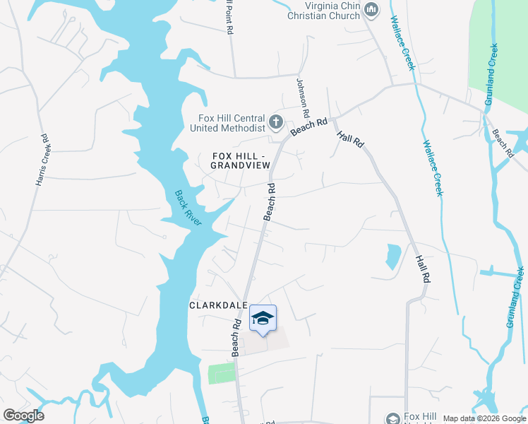 map of restaurants, bars, coffee shops, grocery stores, and more near 42 Wallace Road in Hampton