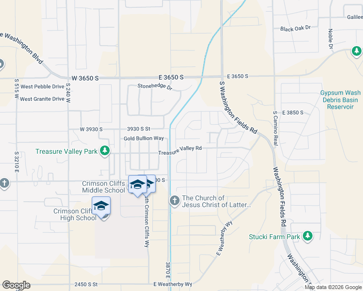 map of restaurants, bars, coffee shops, grocery stores, and more near 355 Treasure Valley Road in Washington