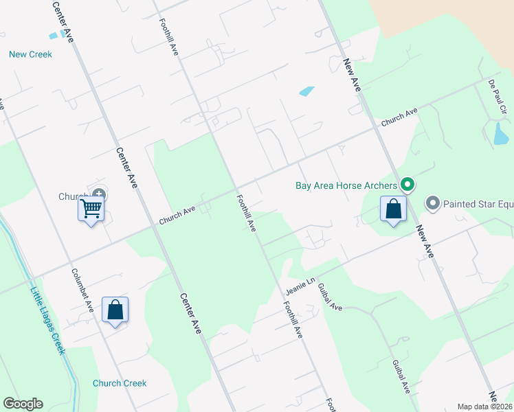map of restaurants, bars, coffee shops, grocery stores, and more near 11840 Foothill Avenue in Gilroy