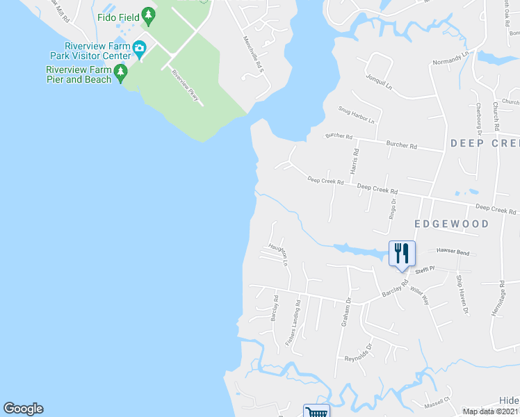 map of restaurants, bars, coffee shops, grocery stores, and more near 55 Haughton Lane in Newport News