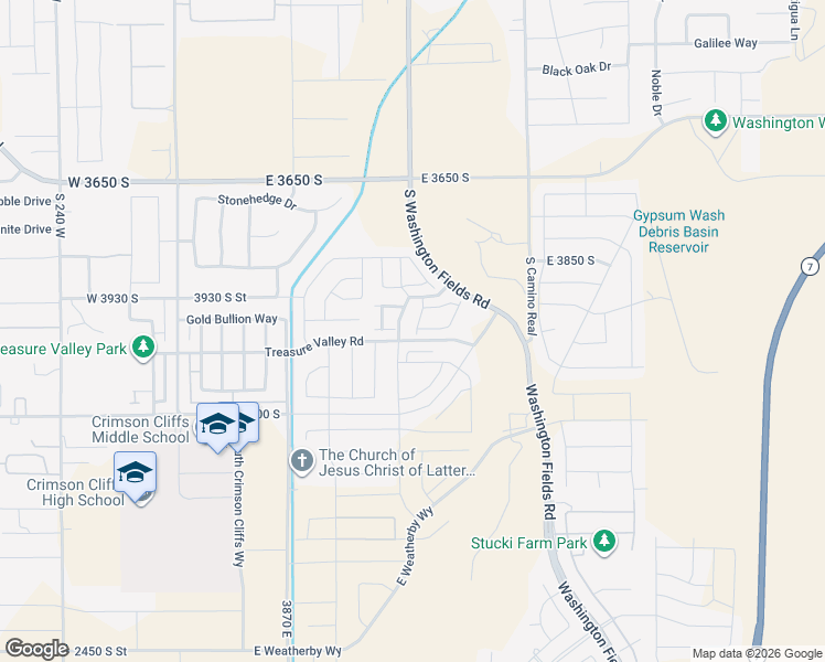 map of restaurants, bars, coffee shops, grocery stores, and more near 692 Raintree Lane in Washington