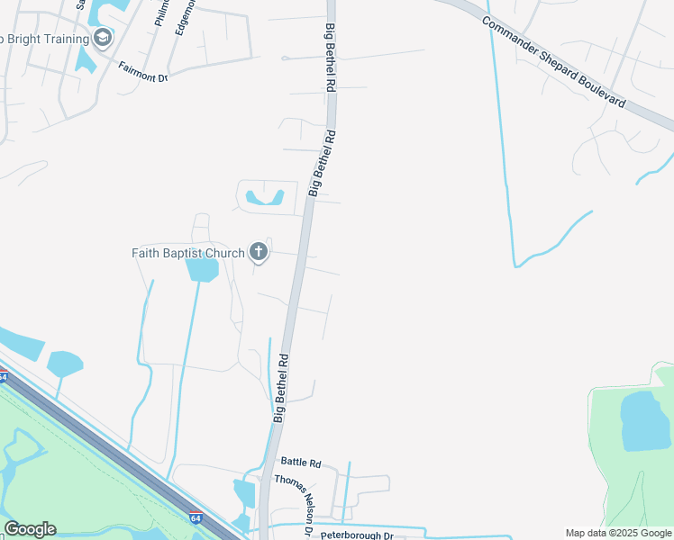 map of restaurants, bars, coffee shops, grocery stores, and more near 13 Compton Court in Hampton
