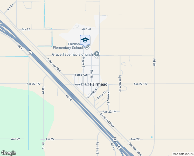 map of restaurants, bars, coffee shops, grocery stores, and more near in Fairmead