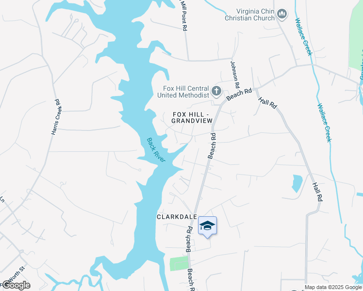 map of restaurants, bars, coffee shops, grocery stores, and more near 13 Routten Road in Hampton