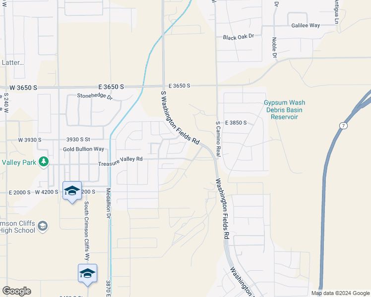 map of restaurants, bars, coffee shops, grocery stores, and more near Treasure Valley Road in Washington
