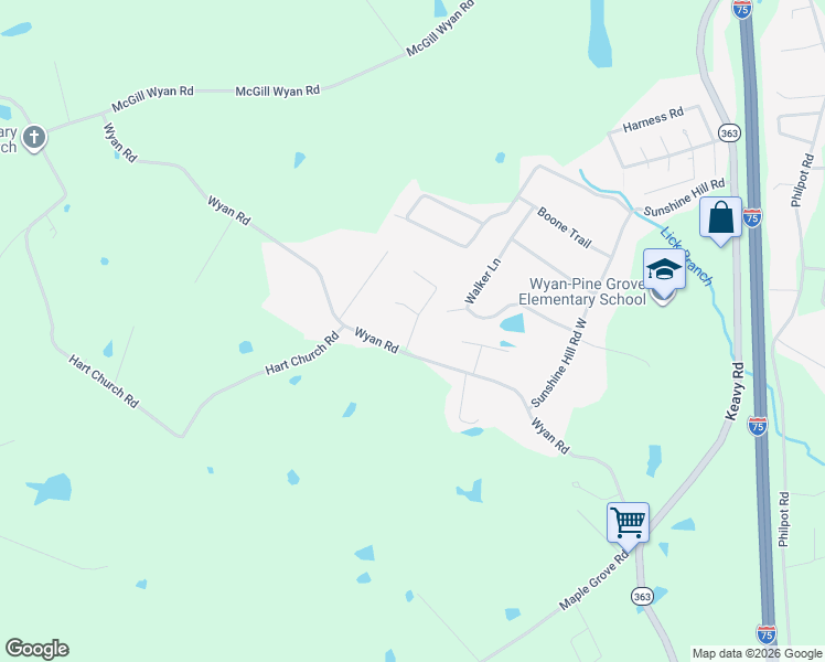 map of restaurants, bars, coffee shops, grocery stores, and more near 1288 Wyan Road in London