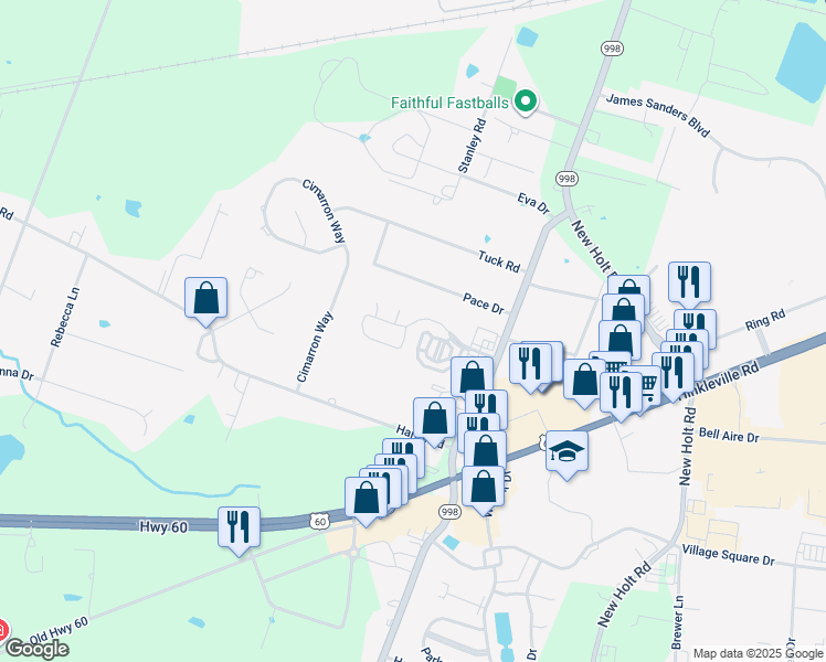 map of restaurants, bars, coffee shops, grocery stores, and more near 3214 Sandpiper Circle in Paducah