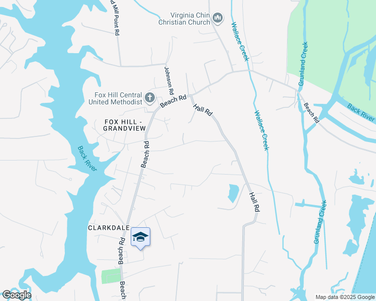 map of restaurants, bars, coffee shops, grocery stores, and more near 26 Willow Road in Hampton
