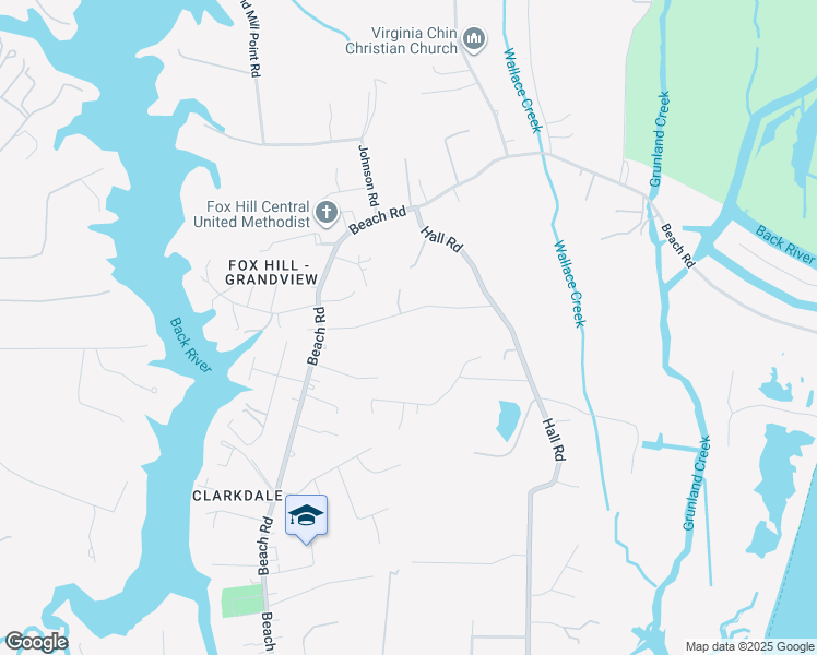 map of restaurants, bars, coffee shops, grocery stores, and more near 26 Willow Road in Hampton