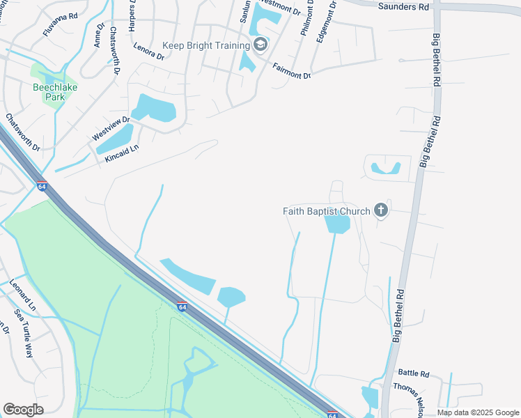 map of restaurants, bars, coffee shops, grocery stores, and more near 100 North Park Lane in Hampton