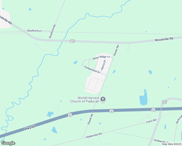 map of restaurants, bars, coffee shops, grocery stores, and more near 8301-8305 Timberland Drive in West Paducah