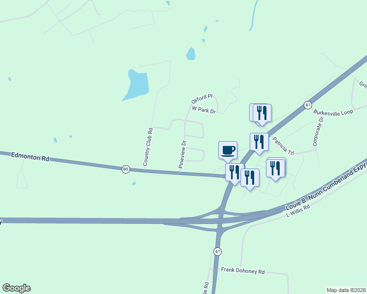 map of restaurants, bars, coffee shops, grocery stores, and more near 59 Pineview Drive in Columbia