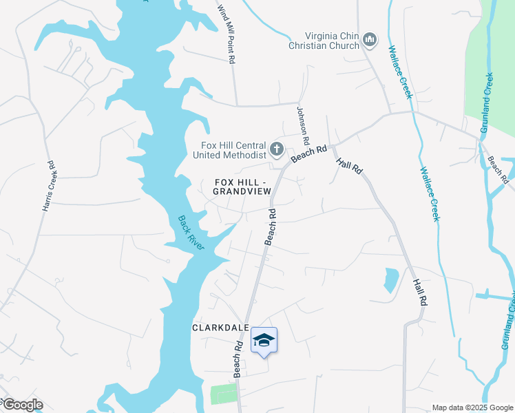 map of restaurants, bars, coffee shops, grocery stores, and more near 4 Routten Road in Hampton