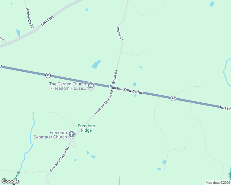 map of restaurants, bars, coffee shops, grocery stores, and more near 7901-8263 Russell Springs Road in Russell Springs