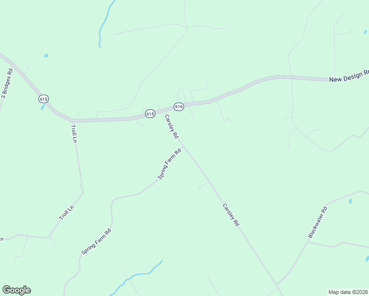 map of restaurants, bars, coffee shops, grocery stores, and more near 3170 State Route 615 in Dendron