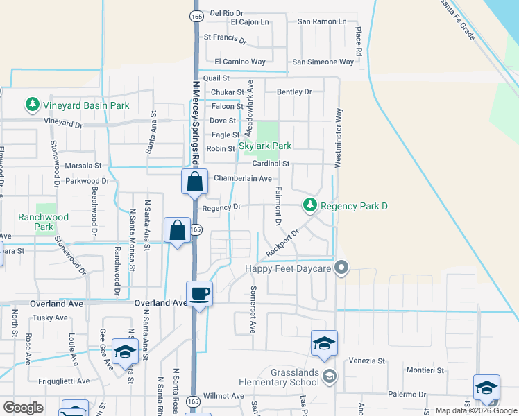 map of restaurants, bars, coffee shops, grocery stores, and more near 531 Lexington Avenue in Los Banos