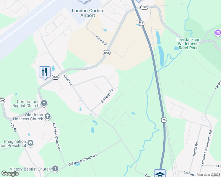 map of restaurants, bars, coffee shops, grocery stores, and more near 371 Bill Mays Road in London