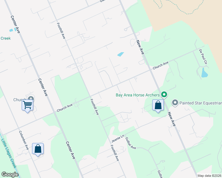 map of restaurants, bars, coffee shops, grocery stores, and more near 2 Church Avenue in Gilroy