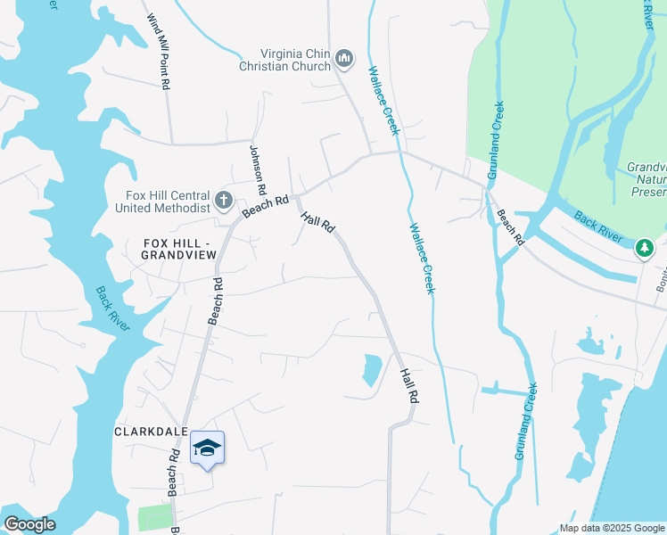 map of restaurants, bars, coffee shops, grocery stores, and more near 35 Willow Road in Hampton
