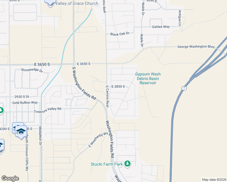 map of restaurants, bars, coffee shops, grocery stores, and more near 925 East 3900 South in Washington