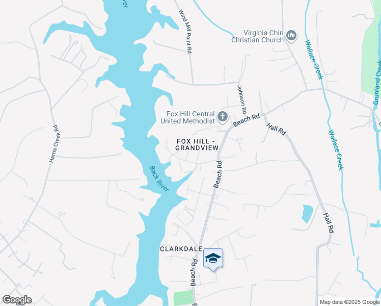 map of restaurants, bars, coffee shops, grocery stores, and more near 2 Deerview Lane in Hampton