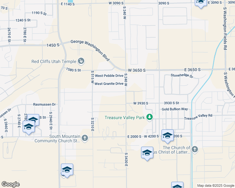 map of restaurants, bars, coffee shops, grocery stores, and more near 309 Blue Quartz Drive in Washington