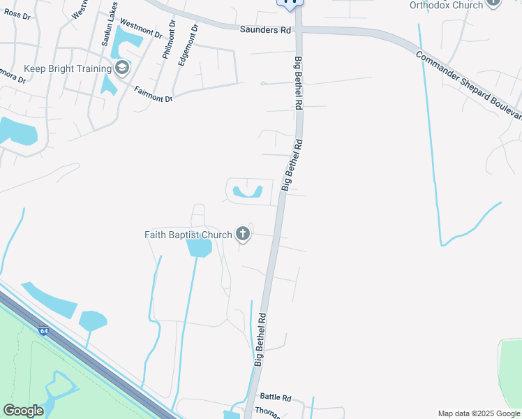 map of restaurants, bars, coffee shops, grocery stores, and more near 7 Tupelo Circle in Hampton