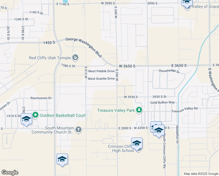 map of restaurants, bars, coffee shops, grocery stores, and more near 309 Blue Quartz Drive in Washington