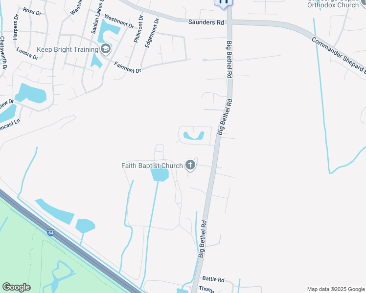 map of restaurants, bars, coffee shops, grocery stores, and more near 23 Tupelo Circle in Hampton
