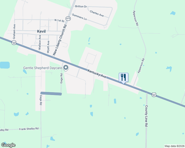 map of restaurants, bars, coffee shops, grocery stores, and more near 563 Kentucky Avenue in Kevil