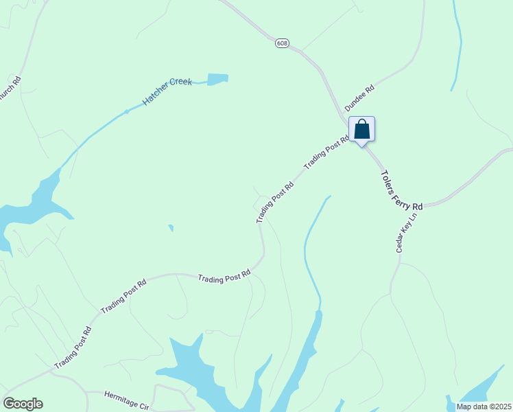 map of restaurants, bars, coffee shops, grocery stores, and more near 1369 Trading Post Road in Huddleston