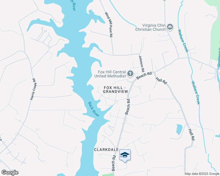 map of restaurants, bars, coffee shops, grocery stores, and more near 11 Cabell Lane in Hampton