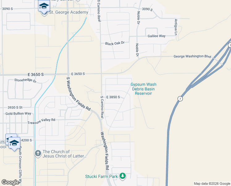 map of restaurants, bars, coffee shops, grocery stores, and more near 970 E 3800 S in Washington