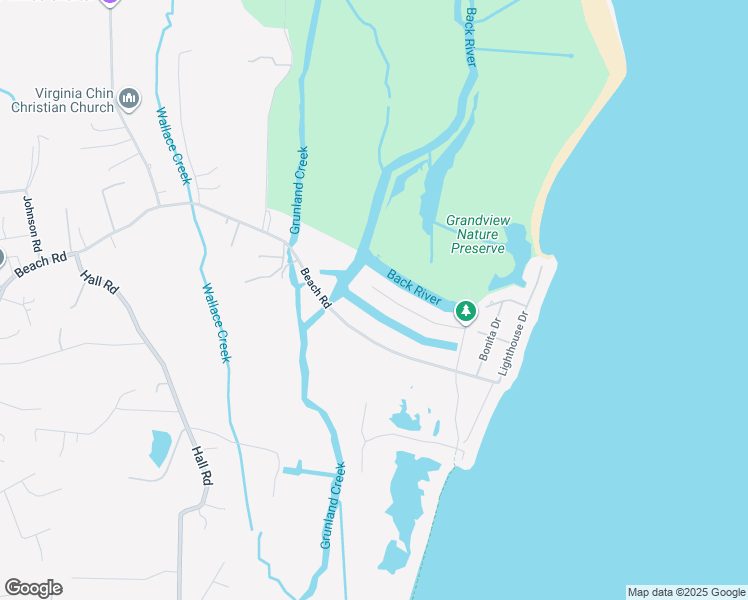 map of restaurants, bars, coffee shops, grocery stores, and more near 28 Adriatic Drive in Hampton