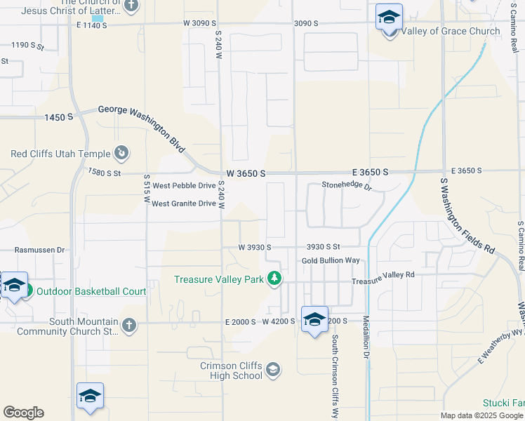 map of restaurants, bars, coffee shops, grocery stores, and more near 3792 South Kennedy Ln in Washington