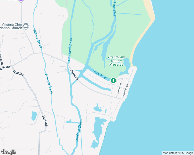 map of restaurants, bars, coffee shops, grocery stores, and more near 28 Adriatic Drive in Hampton