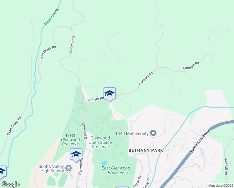 map of restaurants, bars, coffee shops, grocery stores, and more near 325 Canham Road in Scotts Valley