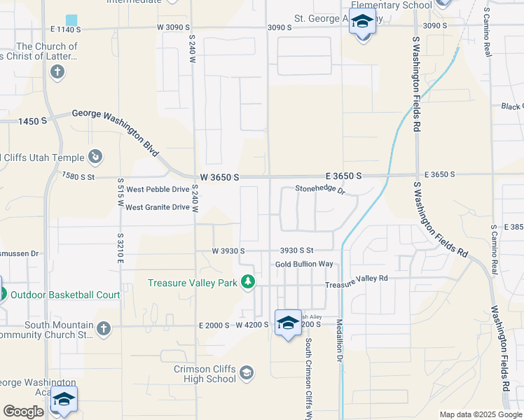 map of restaurants, bars, coffee shops, grocery stores, and more near 3771 South McKenzie Lane in Washington