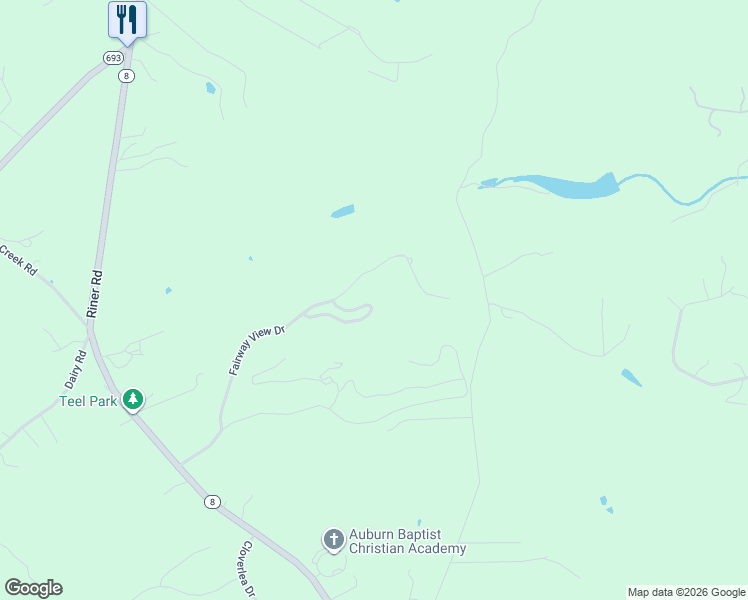 map of restaurants, bars, coffee shops, grocery stores, and more near 3381 Torrey Pines Circle in Riner